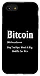 iPhone SE (2020) / 7 / 8 Bitcoin Noun Buy The Dips Watch It Rip HODL To Get Rich Case