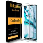 UniqueMe [2 PACK] Tempered Glass Compatible for Oneplus Nord 5G, [Bubble Free] [9H Hardness] Anti-scratch Screen Protector HD Clear Film for Oneplus Nord 5G