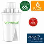 6 Aqua Optima Universal Fits Brita Classic Water Refill Replace Filter Cartridge