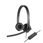 Logitech H570e Headset Kabel Huvudband Kontor/callcenter USB Type-A Svart