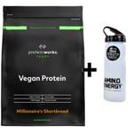 Vegan Protein Powder Plant Shake Millionaires 500G + ON Water Bottle DATED 04/23