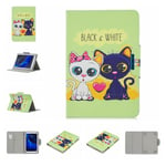 Samsung Galaxy Tab A 7.0 stylish patterned leather flip case - Two Cats