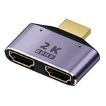 Video Cable Game 2K@60HZ Converter Adapter HDMI-Compatible 1 in 2 Out Splitter