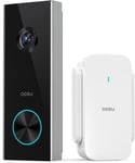 AOSU Video Doorbell Wireless HD 2K Doorbell Camera with Chime, No Monthly Fees,