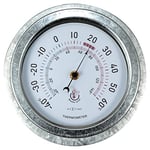 NeXtime Thermomètre extérieur - Ø22CM - Métal - Galvanisé Lily