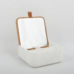 Spirella Miroir cosmétique avec étagère pour Maquillage Cosmétique Miroir de Table Bambou Blanc