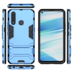 Mipcase Rugged Protective Back Cover for VIVO Z5X, Multifunctional Trible Layer Phone Case Slim Cover Rigid PC Shell + soft Rubber TPU Bumper + Elastic Air Bag with Invisible Support (Blue)