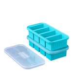 Souper Cubes - Matoppbevaring og lokk silikon 1-cup 4x250ml 2 stk blå