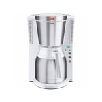 Melitta - Machine a Cafe - Cafetiere Electrique Look iv Therm Timer 1011-15 - Programmable - AromaSelector - Verseuse isotherme - Blanc