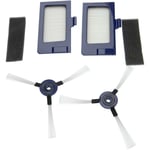 Vhbw - Kit de 6 accessoires compatible avec Rowenta Smart Force Extreme RR7145WH aspirateur robot - filtre en mousse, filtre hepa, brosse latérale