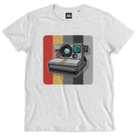 Teetown - T Shirt Homme - Oldschool Polaroid - Kodak 90's Pellicule Photo Canon Argentique - 100% Coton Bio
