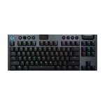 Logitech G915 TKL Tactile - mekaniskt RGB-Gamingtangentbord med trådlös Lightspeed Utan Numerisk Knappsats, svart