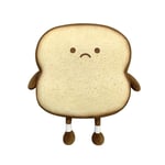 POHOVE Toast Sliced Bread Pillow,Bread Shape Plush Pillow,Facial Expression Soft Toast Bread Food Sofa Cushion Stuffed Doll Toy Food Plush Toy Pillows for Kids Adults Home Bed Room Decor
