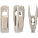 Velvet Hangers Clips 20-pack, Ivory Byx Galgar Sammets Clips, Stark Finger Flocked Clips Perfekt för användning med smala klädhängare Sammetsgalgar
