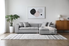 Skånska Möbelhuset Sake divansoffa i grått tyg