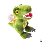 Cute Dinosaur Keychain Doll Tyrannosaurus Rex Plush Toy Pendant C Green