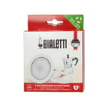 Bialetti Ricambi, Includes 3 Gaskets and 1 Plate, Compatible with Moka Express 9 Cups and DAMA