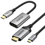 CH0021 adapter HUB USB-C - HDMI 2.0 (HUB-H12) + USB-C cable - HDMI 2m