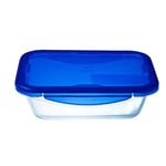 Hermetisk matlåda Pyrex Cook&go 30 x 23 cm 3,3 L Rektangulär Blå Glas (4 antal)