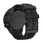 New Watch Straps for Suunto Spartan Sport & Suunto 9/9 Baro / D5 Universal Football Texture Silicone Strap(Red) Smart Wear (Color : Black)