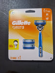 Gillette Fusion Sport 5 Razor Plus 2 Cartridge Blades.brand New And Sealed
