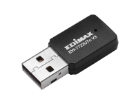 Edimax N300, Kabel, USB, WLAN, Wi-Fi 4 (802.11n), 300 Mbit/s, Svart