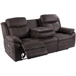 Nordic Furniture Group Teddy reclinersoffa 3-sits tyg brun