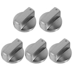 DOITOOL 5pcs Stove Range Oven Burner Stainless Steel Knobs Burner Control Knobs for Stove Cooktop Range Replaces