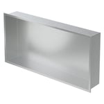 Duschbricka 60x30 cm silver rostfritt stål LuxeBath