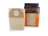 Black & Decker Vacuum Cleaner Bag, Paper 20L For Wet & Dry Vacuum Cleaners, 5 Pcs. (41829)