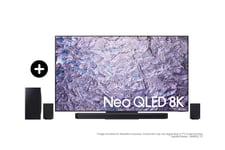 Samsung 2023 65” QN800C Neo QLED 8K HDR Smart TV with 2023 Q930C Cinematic Soundbar in Black (F-65QN800C930C)