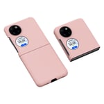 Huawei P50 Pocket Hard Plast Deksel m. Gummibelagt Overflate - Rosa