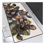 Mouse Mat Apex Legend XXL Anime Mouse Pad, Speed Gaming Mouse Mat, Extra Large 900 x 400 x 3mm, Water-Resistant Mousepad with Non-Slip Rubber Base,Smooth Cloth Surface for computer PC, F