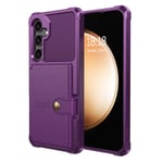 Samsung Galaxy A35 5G - Plånboksfodral i PU-läder med magnetiskt hållare Lila