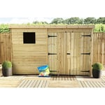 10 x 8 Pressure Treated Pent Garden Shed with Double Doors
