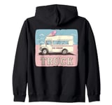 Cool Ice Cream Truck with Sweets for Summer and hot Days Zip Hoodie