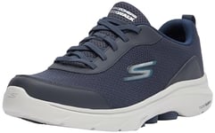 Skechers Men's GO Walk 7 Trainers, Navy and Blue Textile/Synthetic, 6 UK