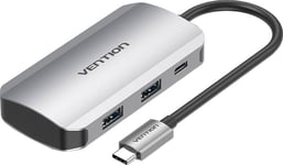 Usb-C To 4X Usb3.0 Docking Station, Pd 0.15M Vention Tnbhb (Gray)
