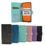 Flower Standcase Wallet Samsung Galaxy A53 5G (A536B) (Svart)