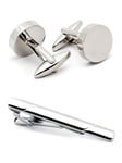 Silver manschettknappar & slipsnål