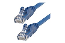 StarTech.com 15m LSZH CAT6 Ethernet Cable, 10 Gigabit Snagless RJ45 100W PoE Network Patch Cord with Strain Relief, CAT 6 10GbE UTP, Blue, Individually Tested/ETL, Low Smoke Zero Halogen - Category 6 - 24AWG - patch-kabel - 15 m - blå