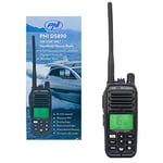 PNI DS890 Émetteur Radio Maritime Portable 88 canaux, 10 canaux météorologiques, Squelch réglable, Roger Beep, Dual Watch, Scan, Call, NRC, Batterie 1800 mAh, IP67
