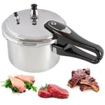 9 LITRE PRESSURE COOKER ALUMINIUM 9L KITCHEN CATERING HOME COOKING MEAT FOOD NEW