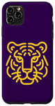 Coque pour iPhone 11 Pro Max Essence de tigre doré - Line Art Graphic