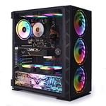 Veno Scorp Gaming PC I7-10700F, 1TB HDD - 256 SSD - 16GB RAM - 4GB GTX 1050 TI - RGB CASE Windows 10 with Neonzilla 8 ARGB FANS