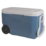 Coleman Rolling Cooler 62 Quart Xtreme 5 Day Cooler with Wheels Wheeled Hard Cooler Keeps Ice Up to 5 Days, Blue