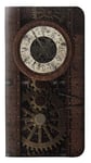 Steampunk Clock Gears PU Leather Flip Case Cover For iPhone XR