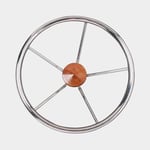Ultraflex Båtratt motorbåt V62, mahogny med rostfritt stål, Ø400 mm, nav, passar 3/4″ (19 mm) rattaxel, krom/mahogny