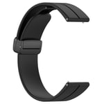 Klokkebånd magnetisk spenne silikon Sort 20 mm Samsung Galaxy Watch 5/5 Pro/4/4 Classic/3 41 mm, Huawei Watch GT3 42 mm/GT2 42 mm, Huami Amazfit GTR 4 Mini/3/2 Mini, Garmin Forerunner 245/245 Music