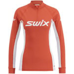 Swix RaceX langermet Halfzip Dame Cayenne/Bright White, XS